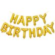 Фольгированные воздушные шары-надпись Happy Birthday золотые 40 см (B372023)