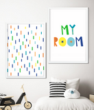 Набор из двух постеров для детской комнаты "MY ROOM" 2 размера (01787) 01787 (А3) фото