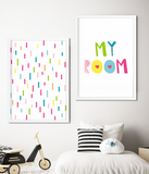 Набор из двух постеров для детской комнаты "MY ROOM" 2 размера (017871) 017871 (А3) фото