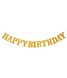 Гирлянда-буквы "Happy Birthday" золотая с глиттером 2 м (40-150) 40-150 фото 2