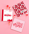 Набір міні-листівок на День Закоханих "Valentine's Day" 4 шт 10х10 см (04297)