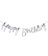 Гирлянда с серебряной надписью "Happy Birthday!" (034376)